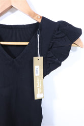 חולצה מעוצבת חדשה בשחור- XS-S